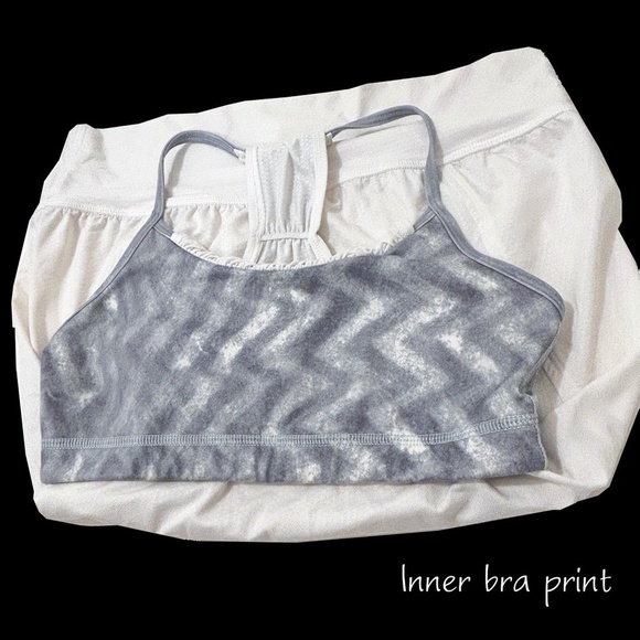 lululemon No Limits Tank Top Fitness Activewear Grey White Racerback Sports Bra - Picture 10 of 14